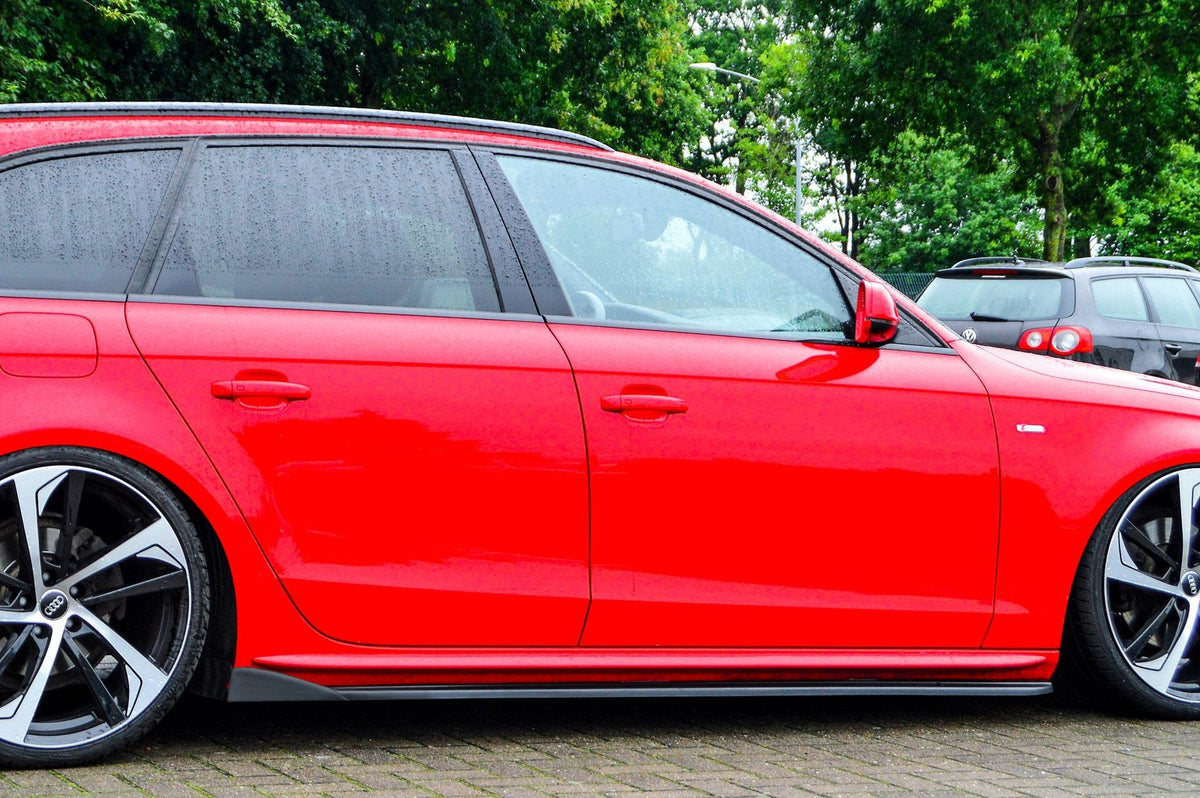 Cup 3 Seitenschweller mit Wing passend für Audi A4 B8 S-Line + S4 B8 Facelift
