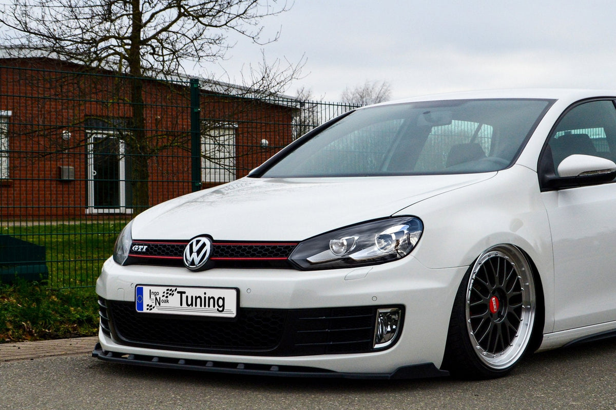 Cup Frontspoilerlippe Phase 2 mit Wing passend für VW Golf 6 1K