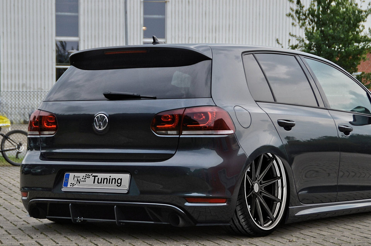 Heckansatz mit Finnen+ Seitenteile passend für VW Golf 6 GTI + Edition 35