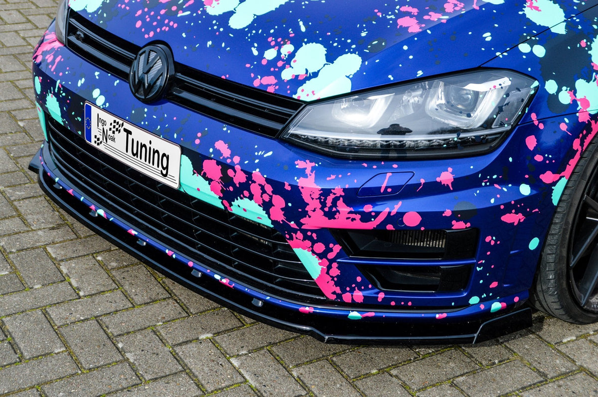 Cup Frontspoilerlippe mit Wing passend für VW Golf 7 R+ R-Line AU