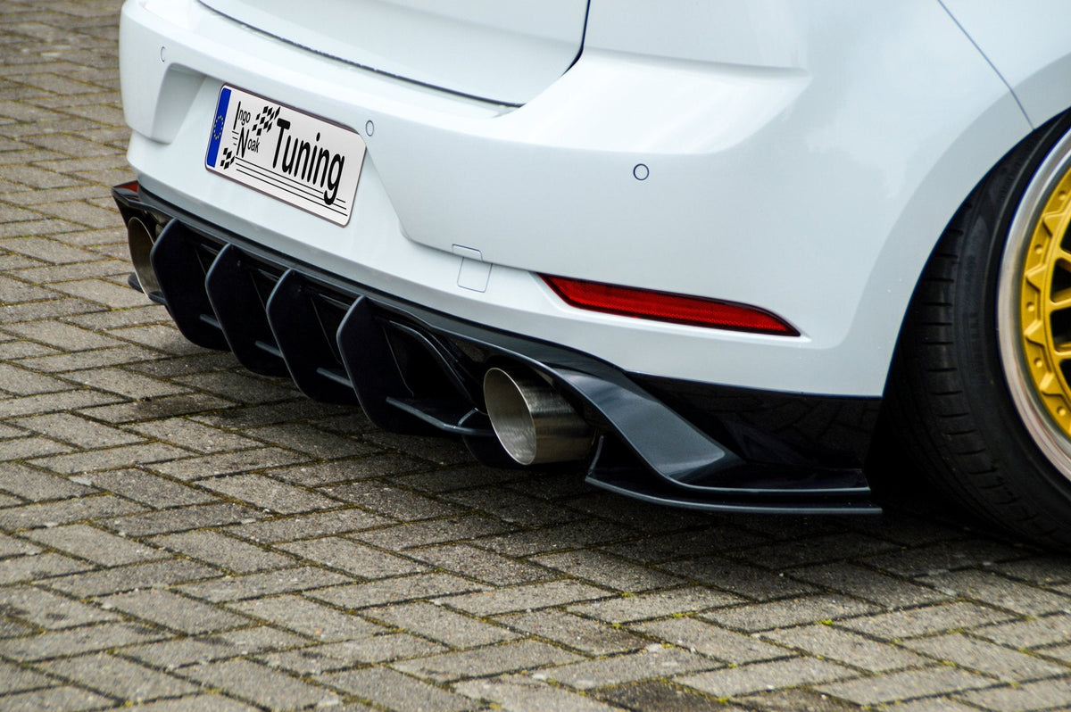 Racing Heckansatz Diffusor mit Seitenteilen passend für VW Golf 7 GTI TCR