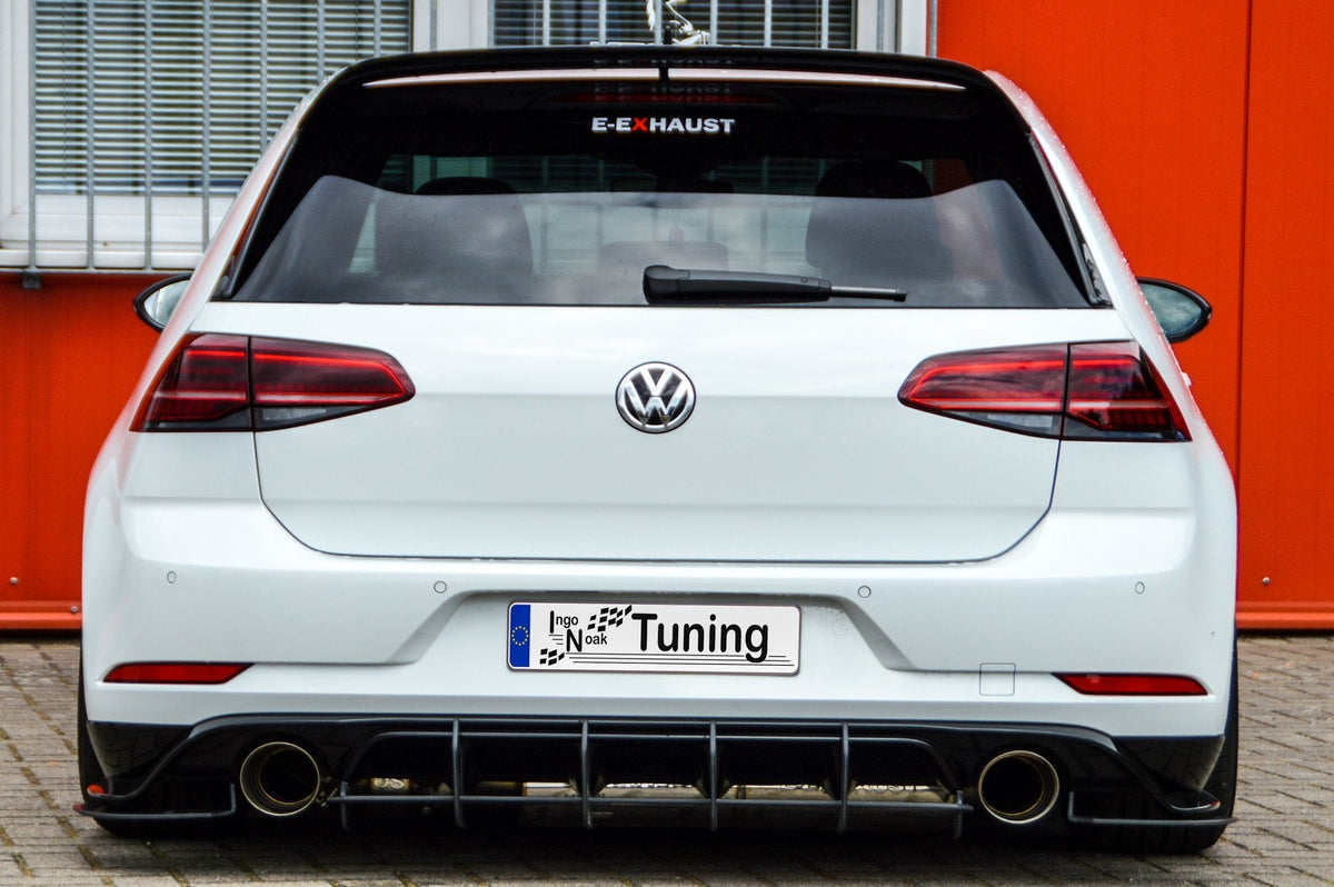 Racing Heckansatz Diffusor mit Seitenteilen passend für VW Golf 7 GTI TCR