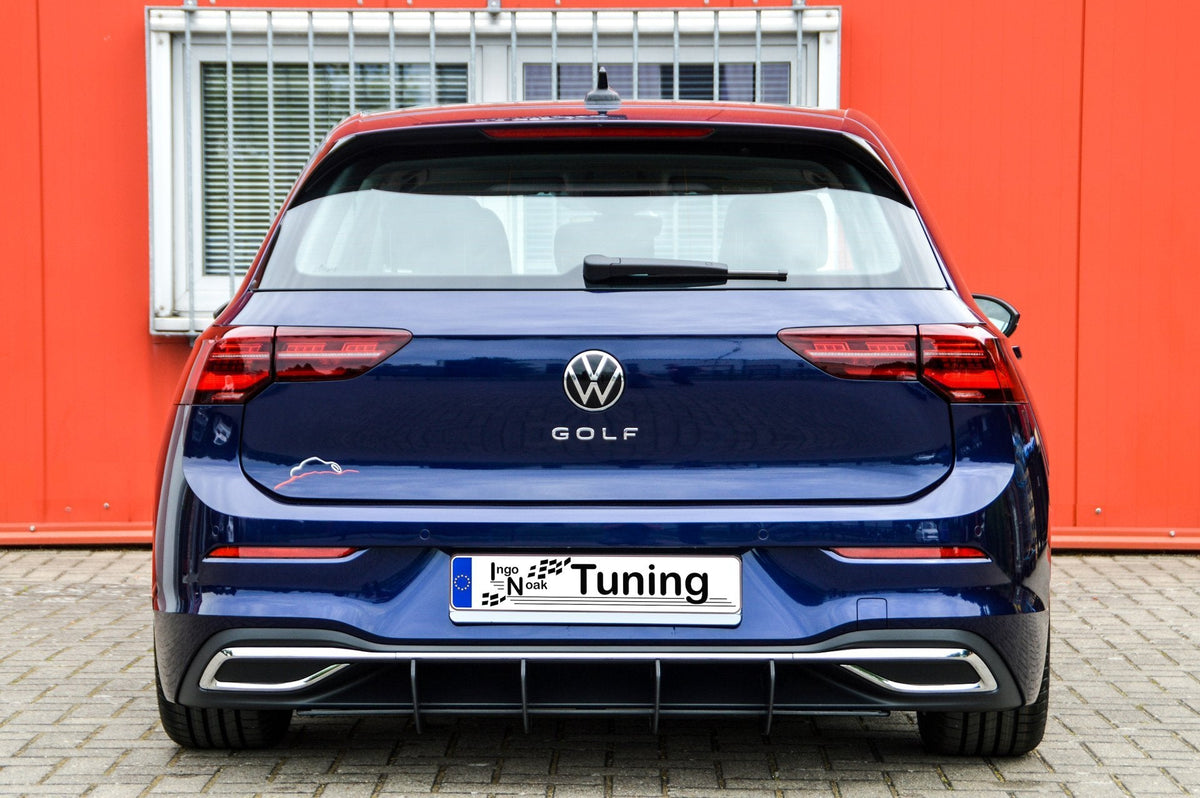 Gefräster Heckansatz mit Finnen passend für VW Golf 8 ab