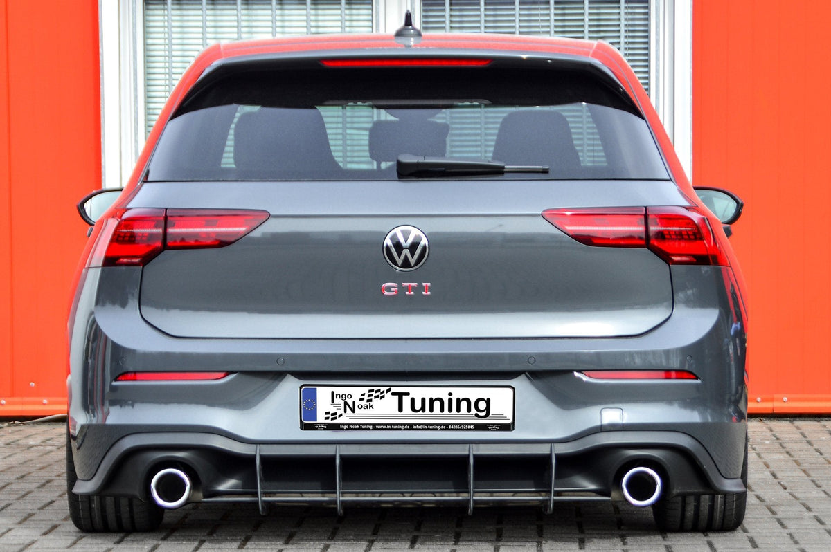 Gefräster Heckansatz Diffusor passend für VW Golf 8 GTI