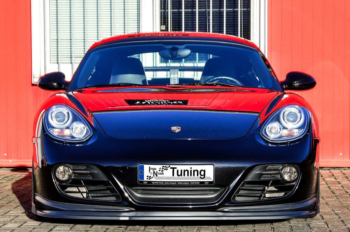 Frontspoilerlippe Cuplippe mit Wing passend für Porsche Cayman 987 aus ABS