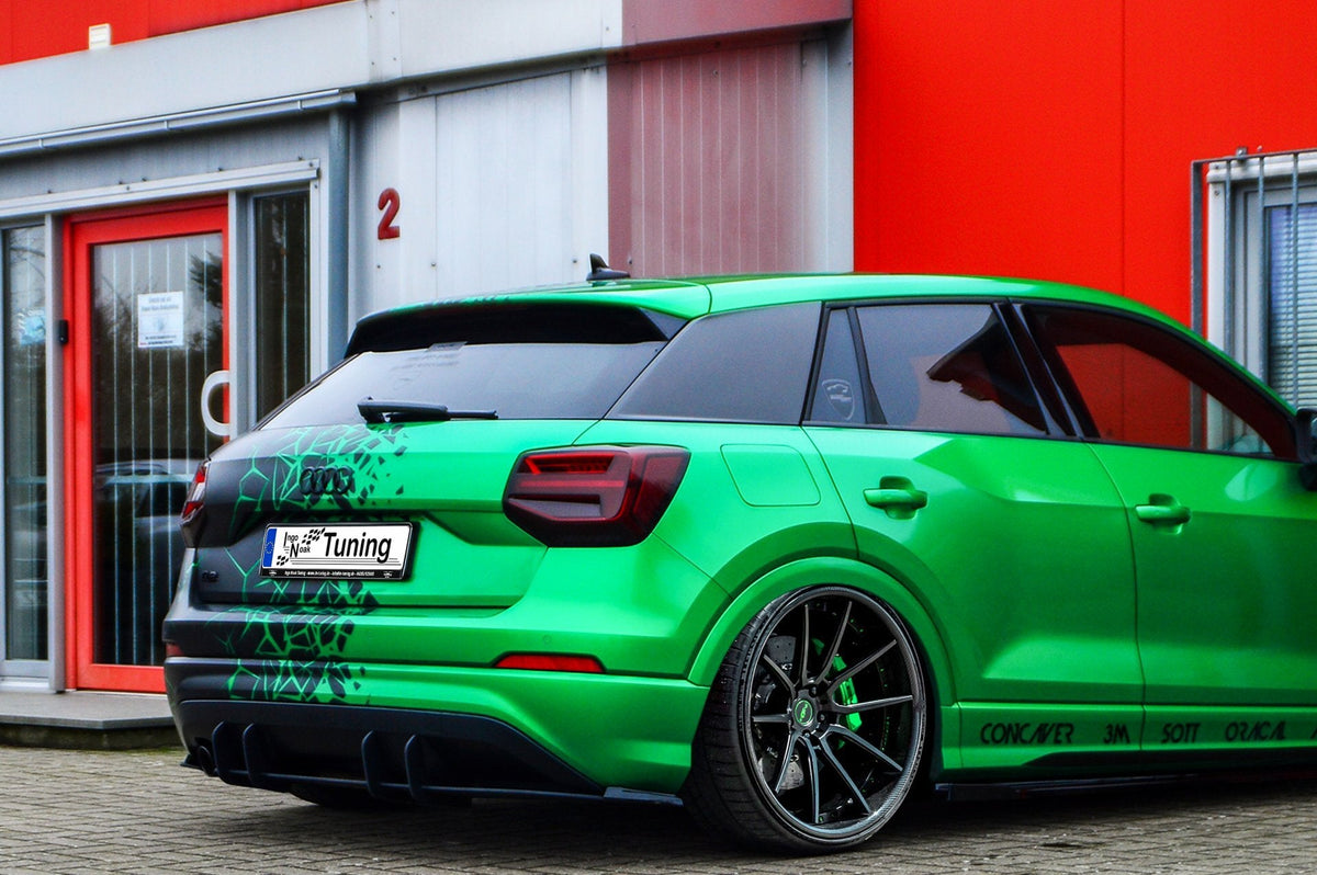 Gefräster Heckansatz mit Finnen passend für Audi Q2 GA
