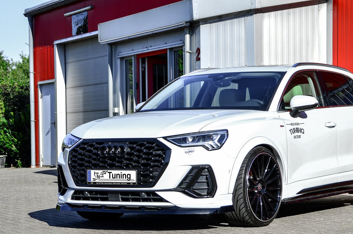 Cup Frontspoilerlippe mit Wing passend für Audi Q3 F3/F3N mit S-Line aus ABS