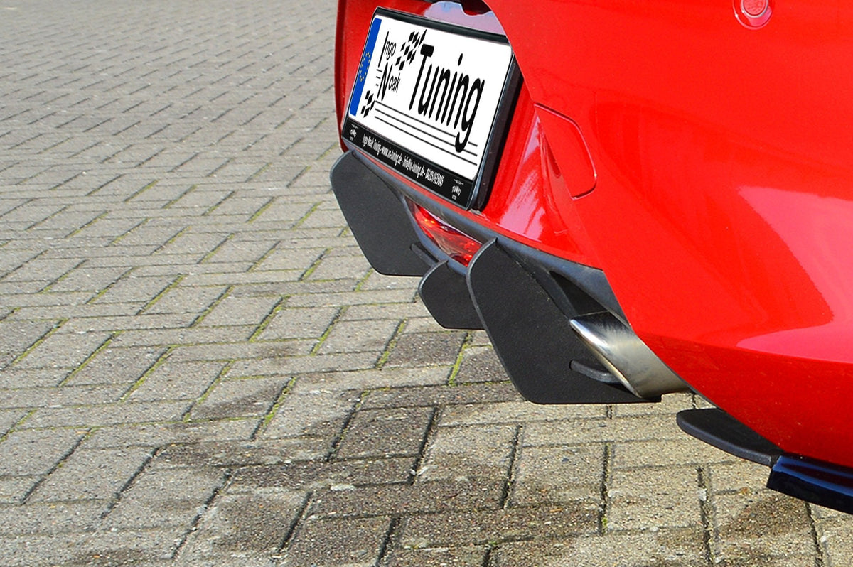 Gefräster Heckansatz mit Finnen passend für Opel Corsa F GS-Line