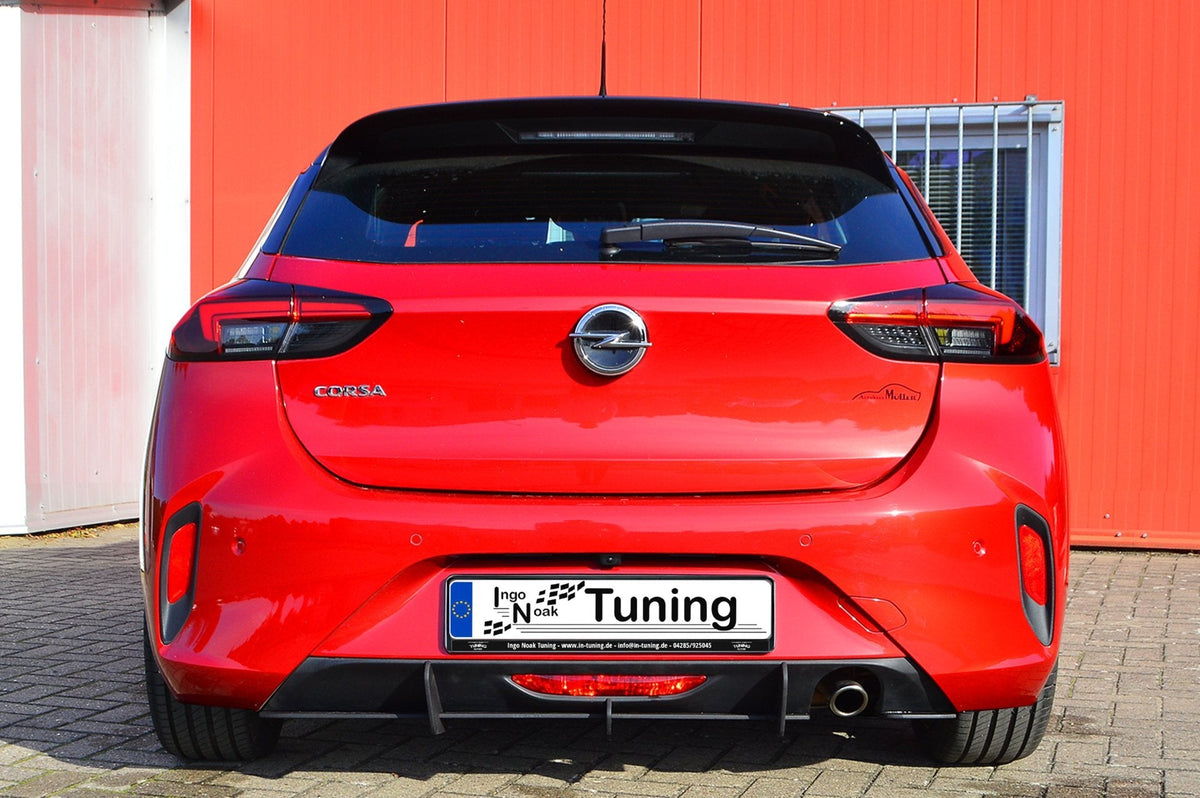 Gefräster Heckansatz mit Finnen passend für Opel Corsa F GS-Line