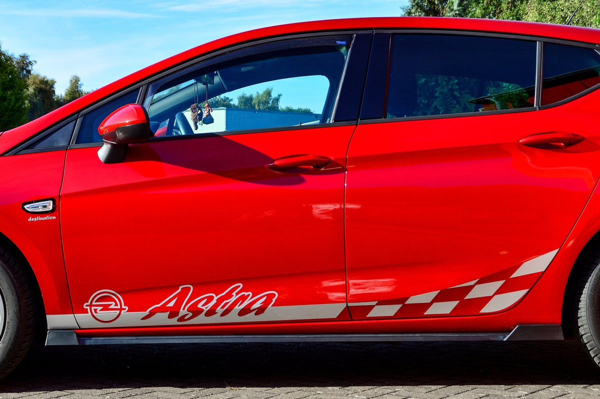 Seitenschweller mit Wing vorne und hinten passend für Opel Astra K
