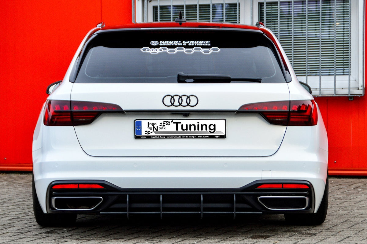 Gefräster Heckansatz aus ABS passend für Audi A4 B9 Avant Facelift