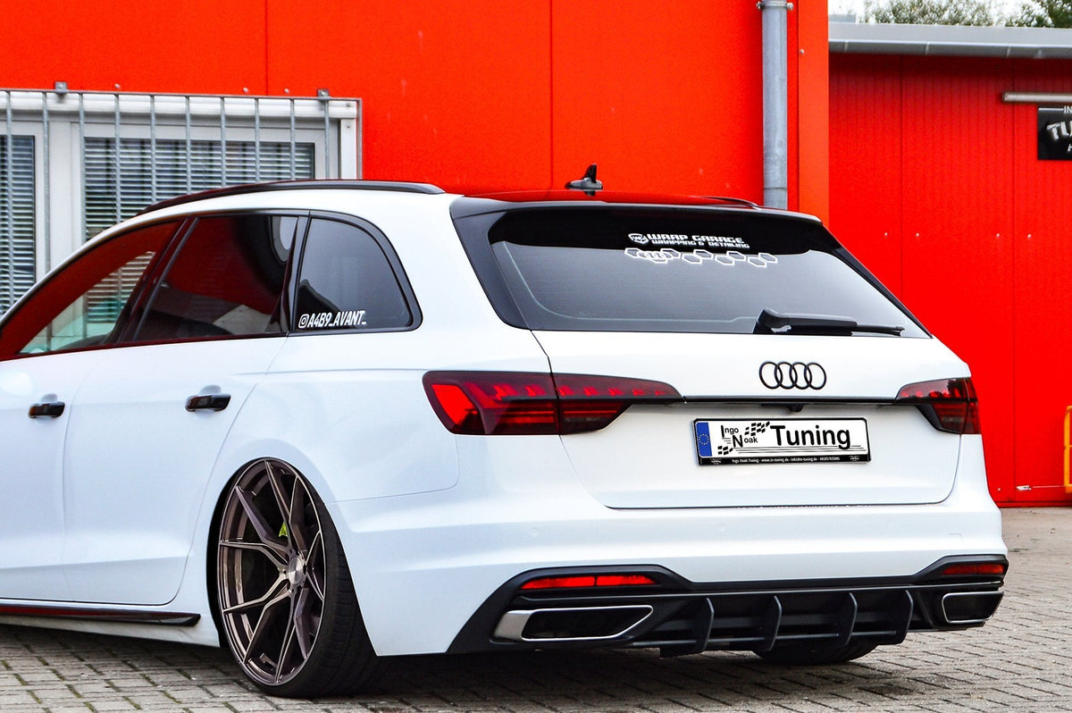 Gefräster Heckansatz aus ABS passend für Audi A4 B9 Avant Facelift