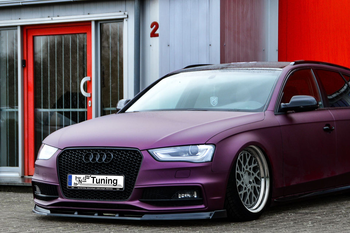 Cup Frontspoilerlippe mit Wings passend für Audi A4+ S4 B8 Facelift S-Line