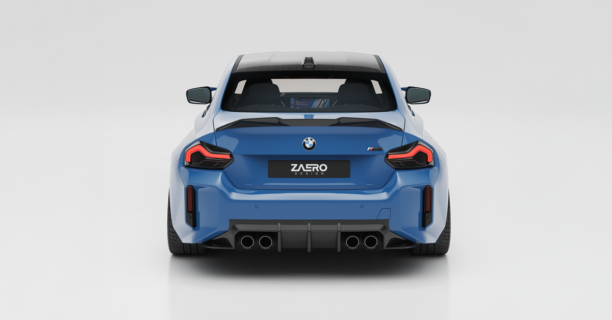Zaero Design Diffusor passend für BMW M2 G87 – Seitenansicht Heck