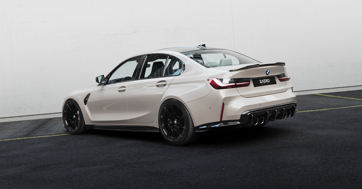 Zaero EVO-S Diffusor passend für BMW M3 M4 G8X – Gesamtansicht