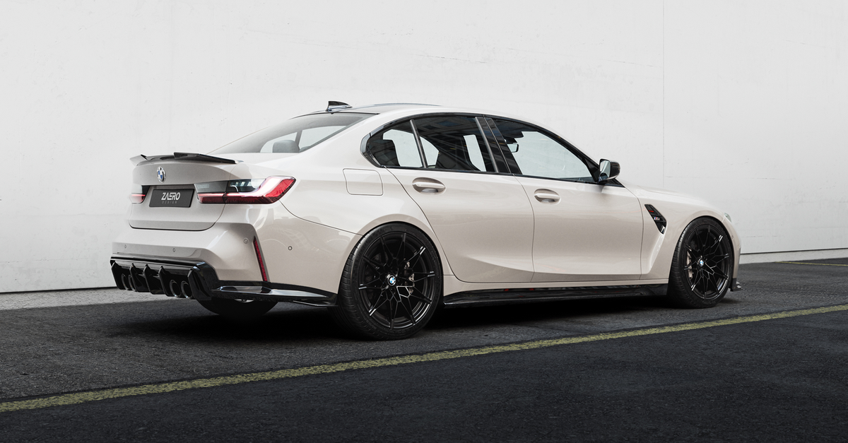 EVO-S Diffusor passend für BMW M3 M4 G8X – Nahaufnahme