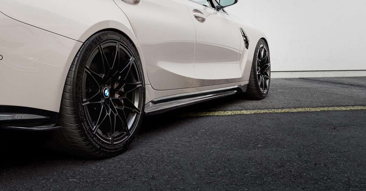 EVO-S Seitenschweller passend für BMW M3 G80 G81 in Glanzschwarz