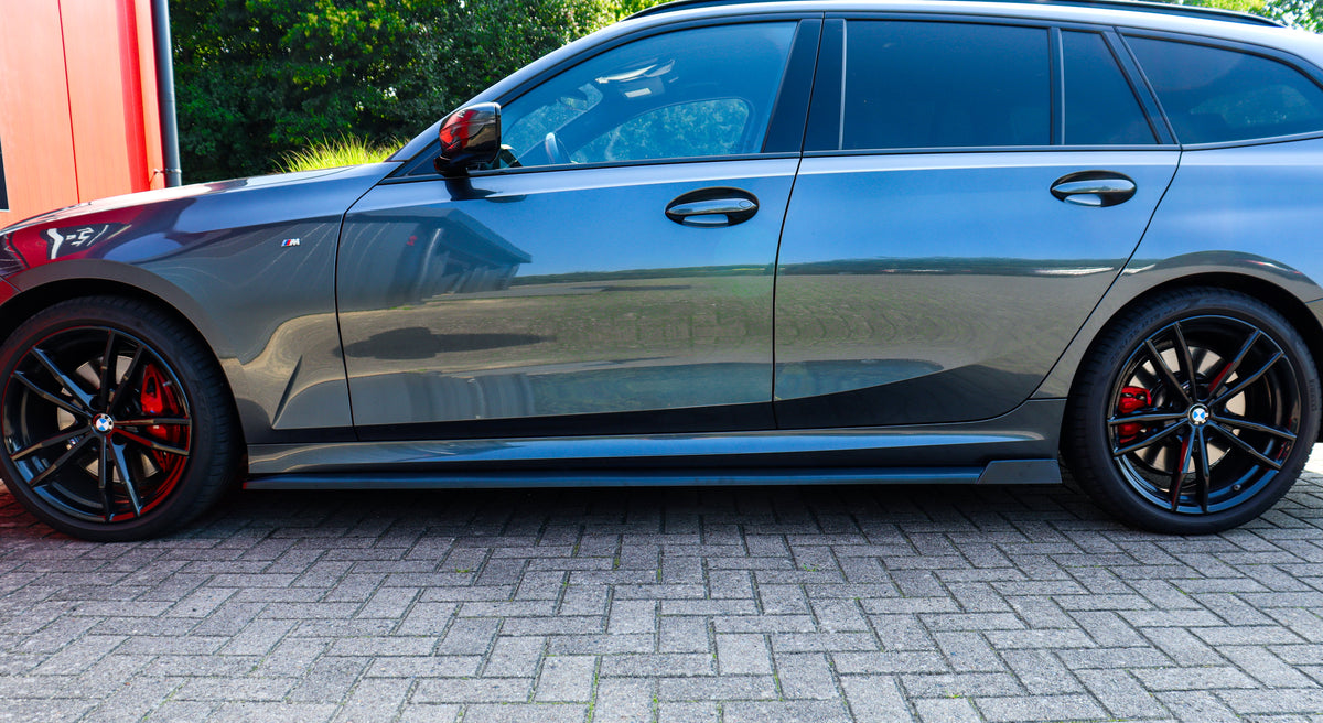 Seitenschweller mit Wing hinten aus ABS passend für BMW 3er G20 G21 M-Paket