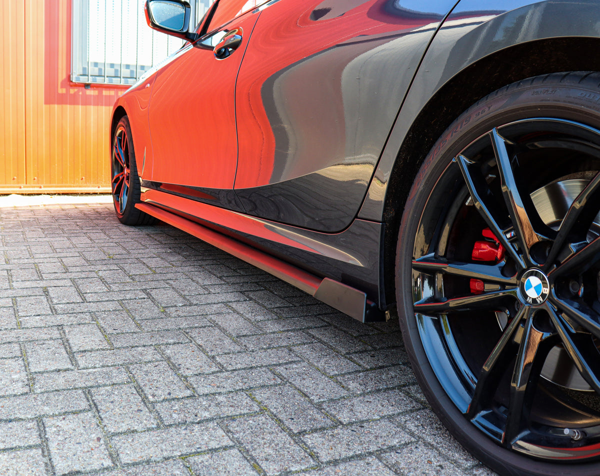 Seitenschweller mit Wing hinten aus ABS passend für BMW 3er G20 G21 M-Paket