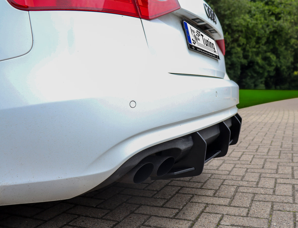 Heckansatz passend für Audi A4 B8 Avant Doppel-Endrohr links Facelift ohne S-Line