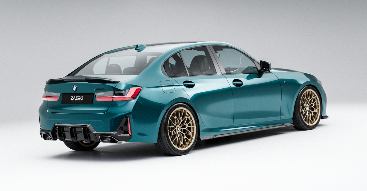 EVO-1 Diffusor passend für BMW M340 G20 G21 – Heckdetail