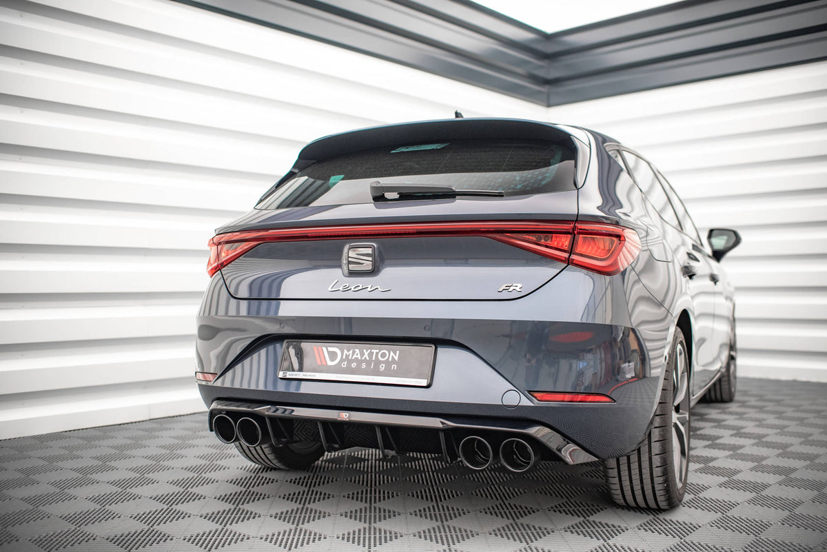 Maxton Design - Diffusor Heck Ansatz + Endrohre für Seat Leon FR Hatchback Mk4 - Aerowerk.