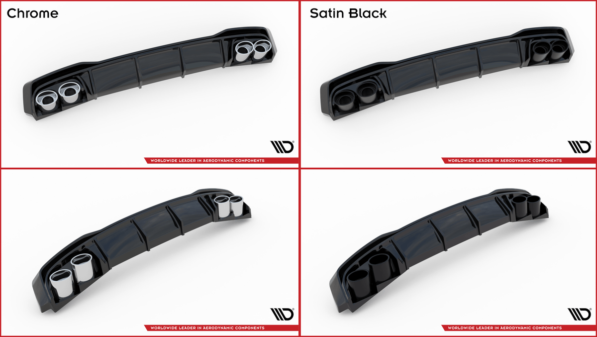Maxton Design - Diffusor Heck Ansatz + Endrohre für Seat Leon ST FR Mk4 - Aerowerk.