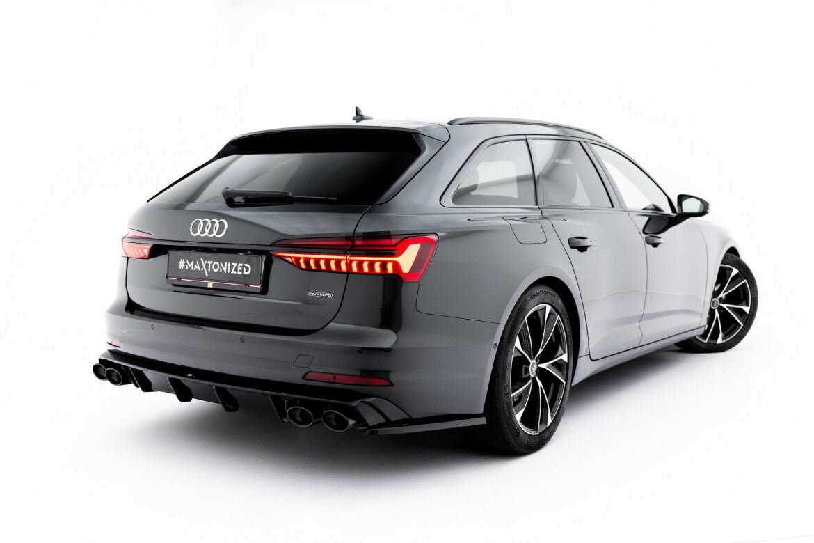 Maxton Design - Diffusor Heck Ansatz + Endrohre Schwarz für Audi A6 S - Line / S6 C8 / C8 Facelift - Aerowerk.