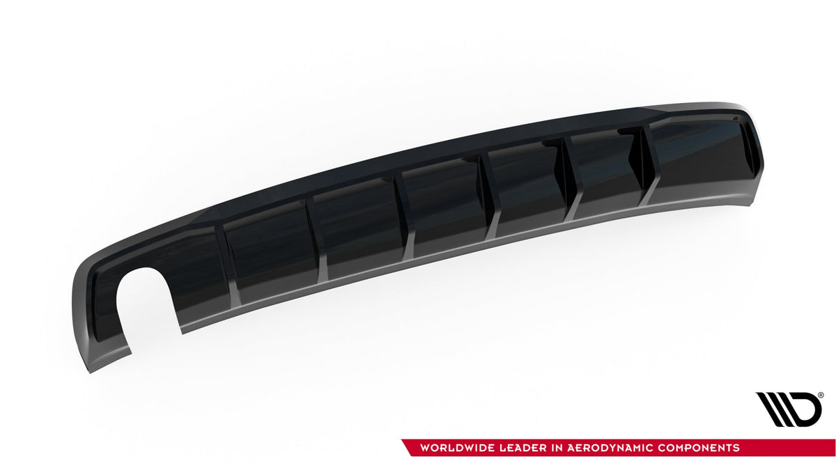 Maxton Design - Diffusor Heck Ansatz für Audi A3 Limousine 8V (Ausführung mit einseitigem Doppelauspuffendrohr) - Aerowerk.