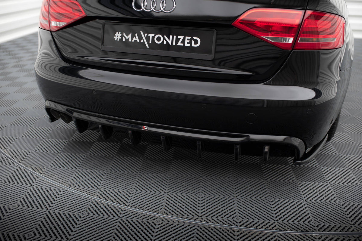 Maxton Design - Diffusor Heck Ansatz für Audi A4 B8 (Doppelauspuff li.) - Aerowerk.
