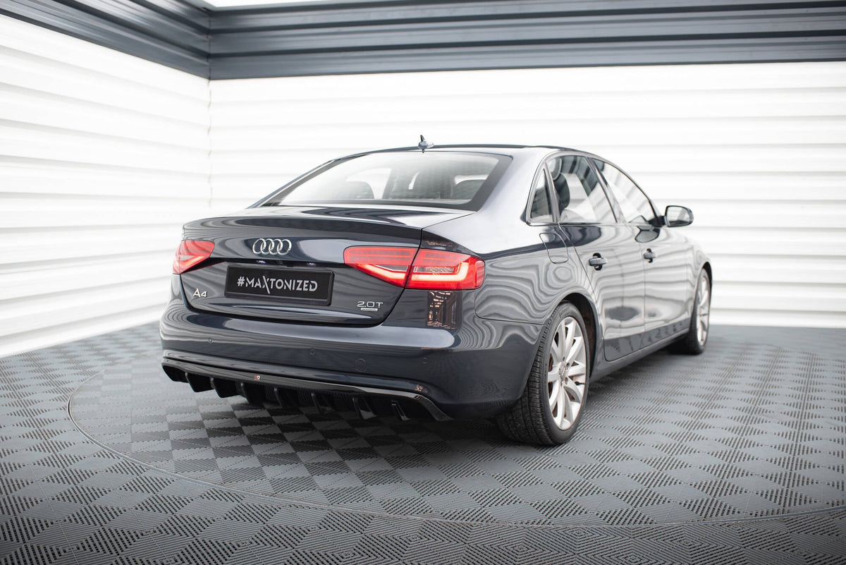 Maxton Design - Diffusor Heck Ansatz für Audi A4 B8 Facelift (Doppelauspuff li.) - Aerowerk.