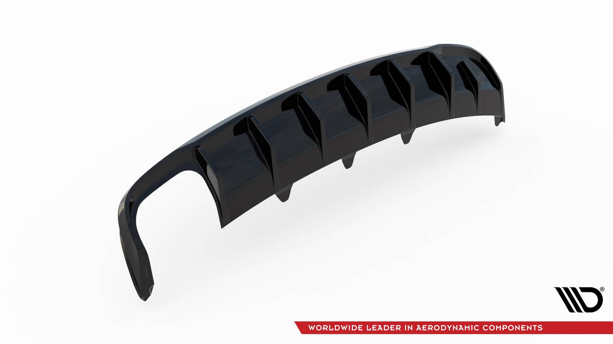 Maxton Design - Diffusor Heck Ansatz für Audi A4 B8 Facelift (Doppelauspuff li.) - Aerowerk.