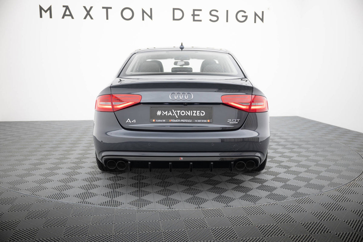 Maxton Design - Diffusor Heck Ansatz für Audi A4 B8 Facelift (Doppelauspuff li. re.) - Aerowerk.