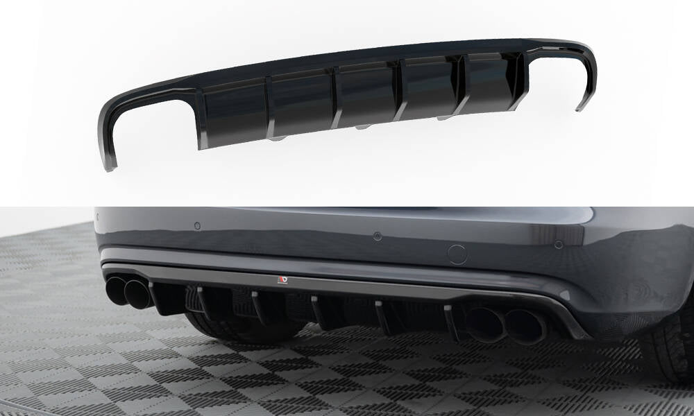 Maxton Design - Diffusor Heck Ansatz für Audi A4 B8 Facelift (Doppelauspuff li. re.) - Aerowerk.