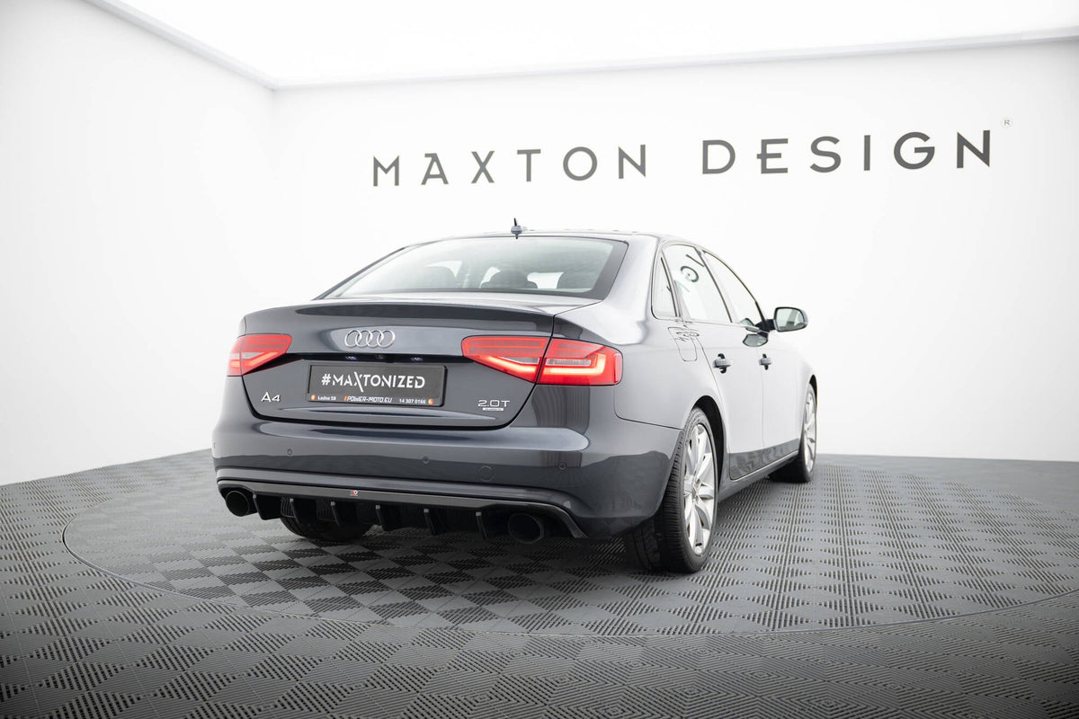 Maxton Design - Diffusor Heck Ansatz für Audi A4 B8 Facelift (Einzelauspuff li. re.) - Aerowerk.
