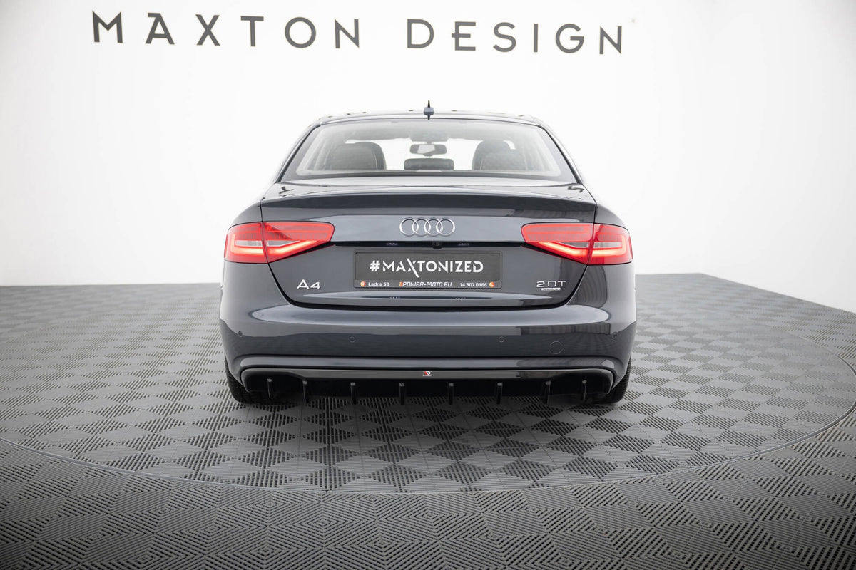 Maxton Design - Diffusor Heck Ansatz für Audi A4 B8 Facelift (Version ohne Auspuff) - Aerowerk.