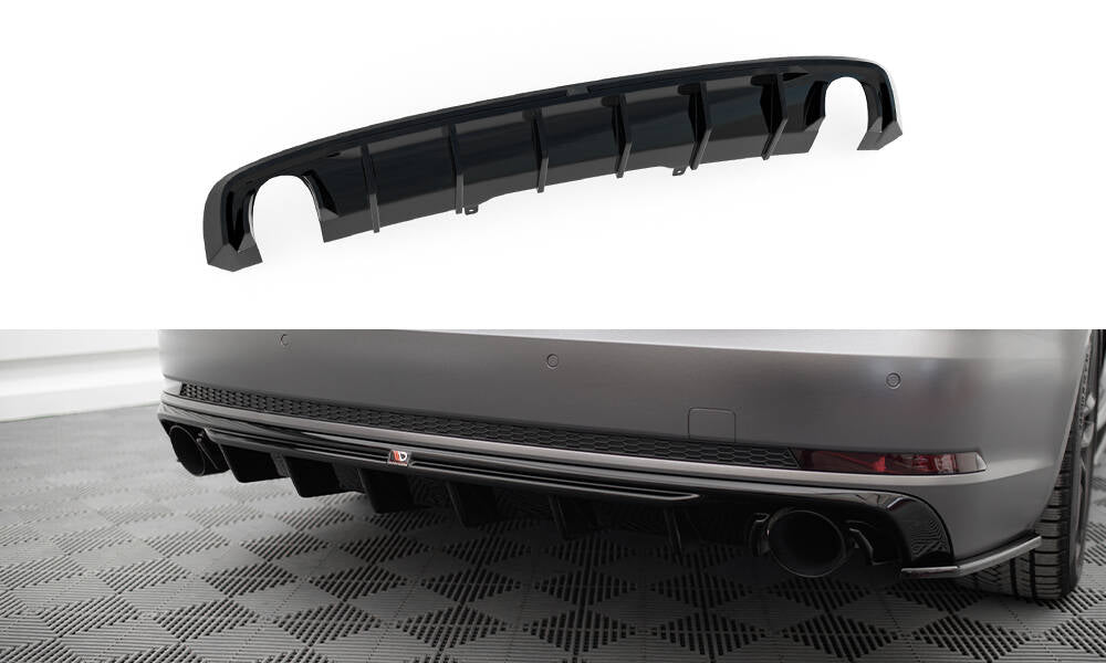 Maxton Design - Diffusor Heck Ansatz für Audi A4 S - line B9 (Einzelauspuff li. re.) - Aerowerk.