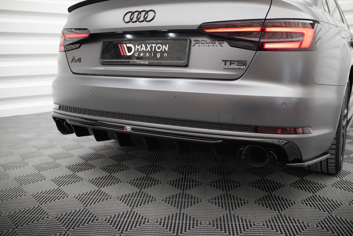 Maxton Design - Diffusor Heck Ansatz für Audi A4 S - line B9 (Einzelauspuff li. re.) - Aerowerk.
