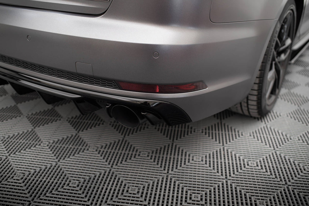 Maxton Design - Diffusor Heck Ansatz für Audi A4 S - line B9 (Einzelauspuff li. re.) - Aerowerk.