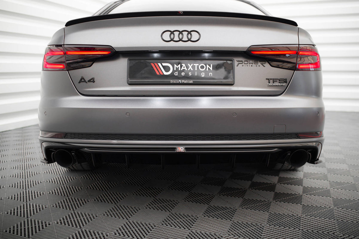 Maxton Design - Diffusor Heck Ansatz für Audi A4 S - line B9 (Einzelauspuff li. re.) - Aerowerk.