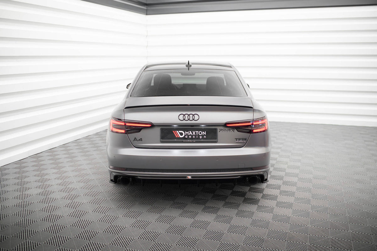 Maxton Design - Diffusor Heck Ansatz für Audi A4 S - line B9 (Einzelauspuff li. re.) - Aerowerk.