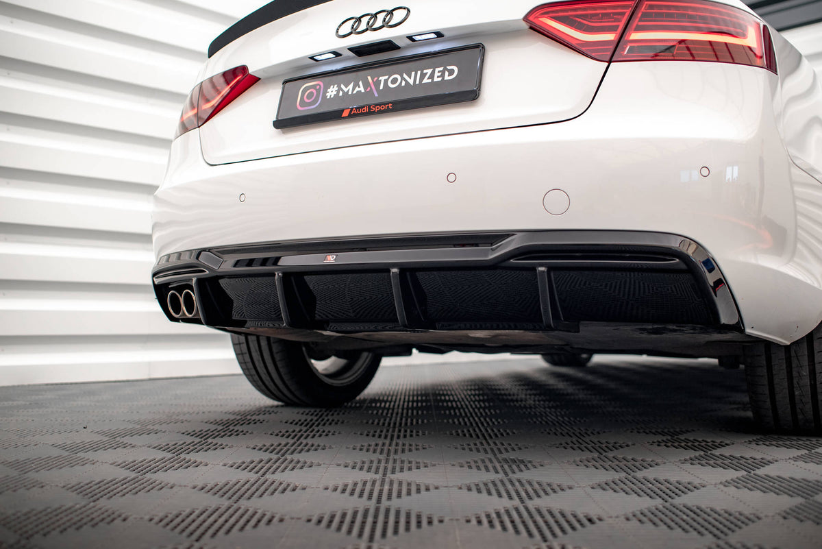 Maxton Design - Diffusor Heck Ansatz für Audi A5 8T Facelift (Doppelauspuff li.) - Aerowerk.