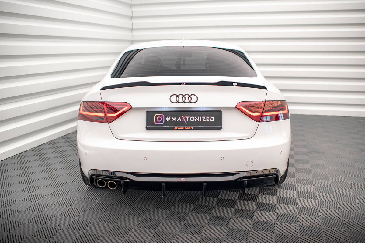 Maxton Design - Diffusor Heck Ansatz für Audi A5 8T Facelift (Doppelauspuff li.) - Aerowerk.