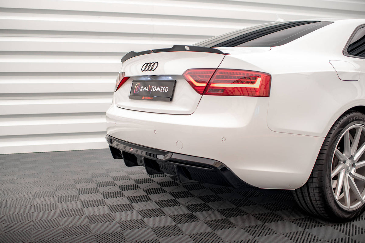Maxton Design - Diffusor Heck Ansatz für Audi A5 8T Facelift (Doppelauspuff li.) - Aerowerk.