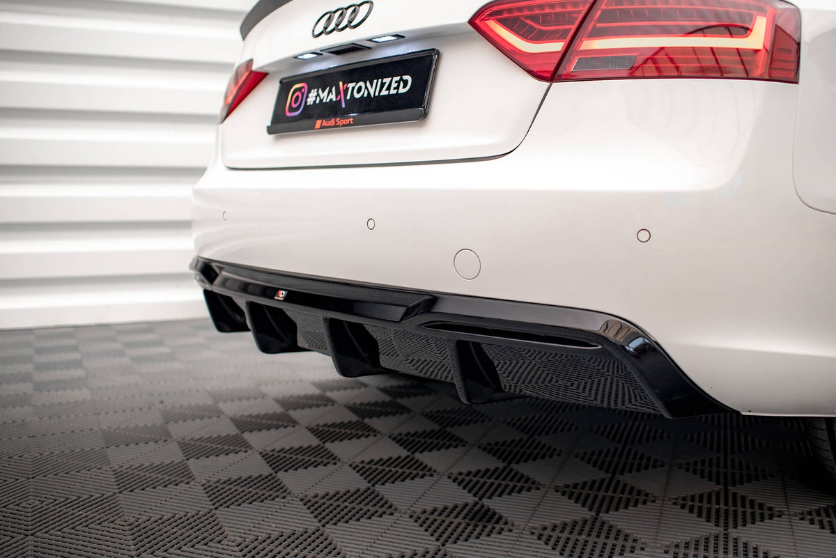 Maxton Design - Diffusor Heck Ansatz für Audi A5 8T Facelift (Doppelauspuff li.) - Aerowerk.