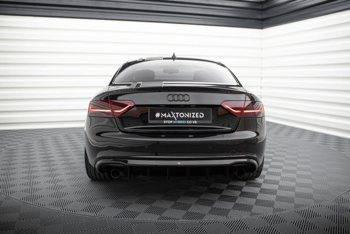 Maxton Design - Diffusor Heck Ansatz für Audi A5 Coupe / Cabrio S - Line 8T (Einzelauspuff li. re.) - Aerowerk.