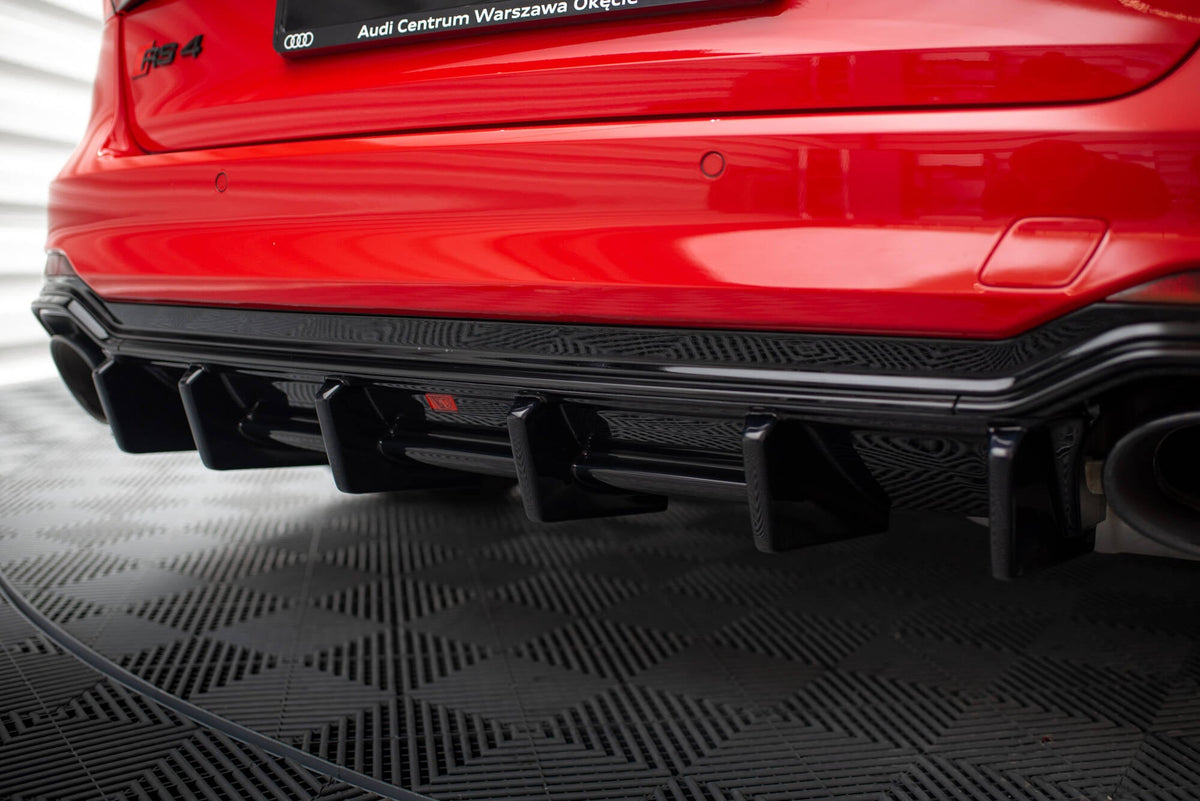 Maxton Design - Diffusor Heck Ansatz für Audi RS4 B9 / B9 Facelift - Aerowerk.