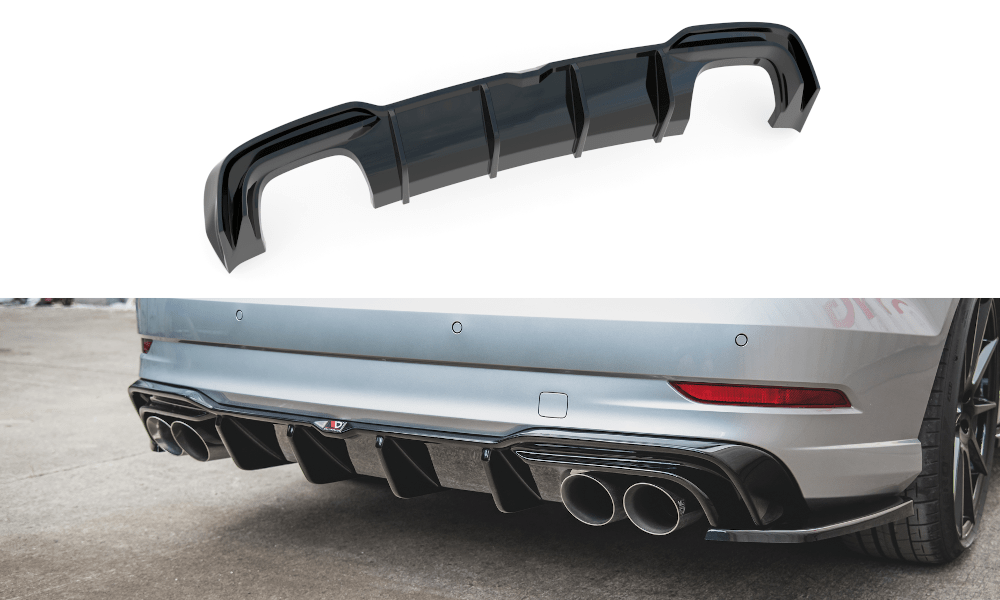Maxton Design - Diffusor Heck Ansatz für Audi S3 Limousine 8V Facelift - Aerowerk.