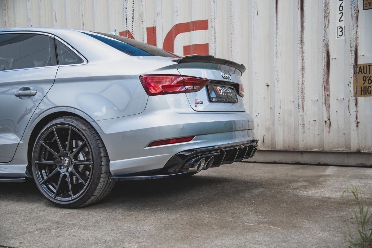 Maxton Design - Diffusor Heck Ansatz für Audi S3 Limousine 8V Facelift - Aerowerk.