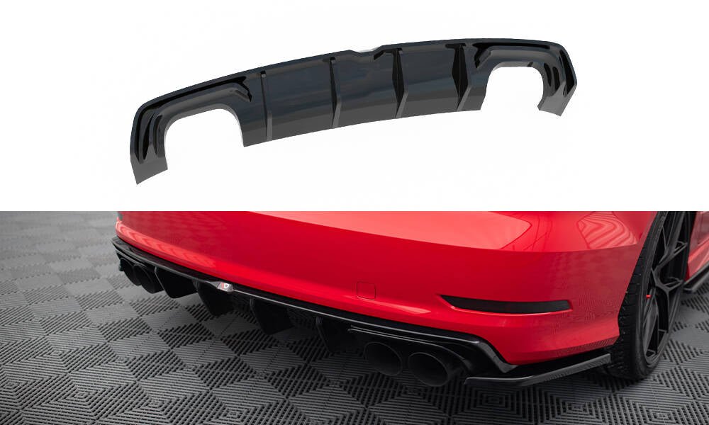 Maxton Design - Diffusor Heck Ansatz für Audi S3 Limousine 8V - Aerowerk.